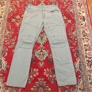 True Religion Slim Moto Jeans Gray Sz 34/32